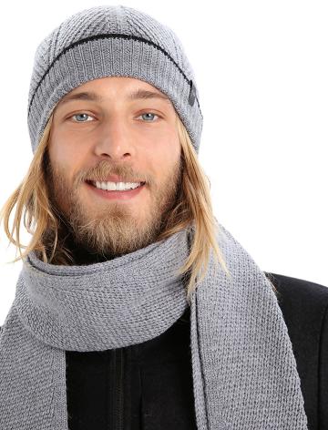 Pánské Klobouky Icebreaker Unisex Merino Waypoint Beanie Šedé Černé | CZ 1856UZGT